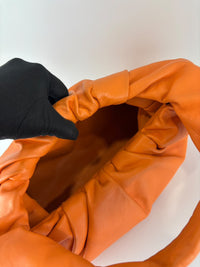 The Shoulder Pouch Orange Calfskin