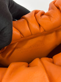 The Shoulder Pouch Orange Calfskin