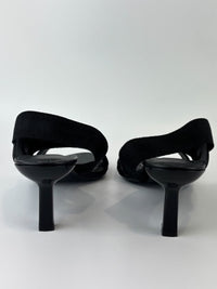 Vale 55 Vara Bow Slingback Sandals in Black Size 7.5 D