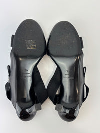 Vale 55 Vara Bow Slingback Sandals in Black Size 7.5 D