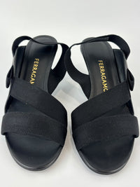 Vale 55 Vara Bow Slingback Sandals in Black Size 7.5 D