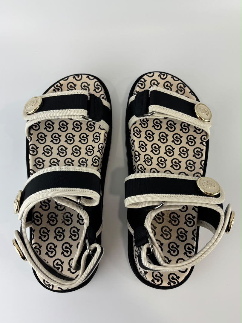 Kalie Gancio Platform Velcro Sandals Size 7.5 C