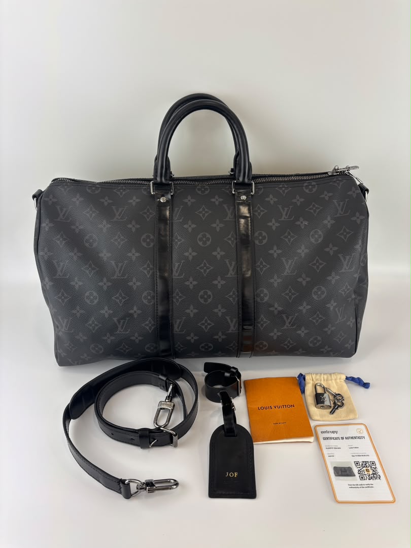 Keepall Bandouliere 45 in Damier Graphite Canvas