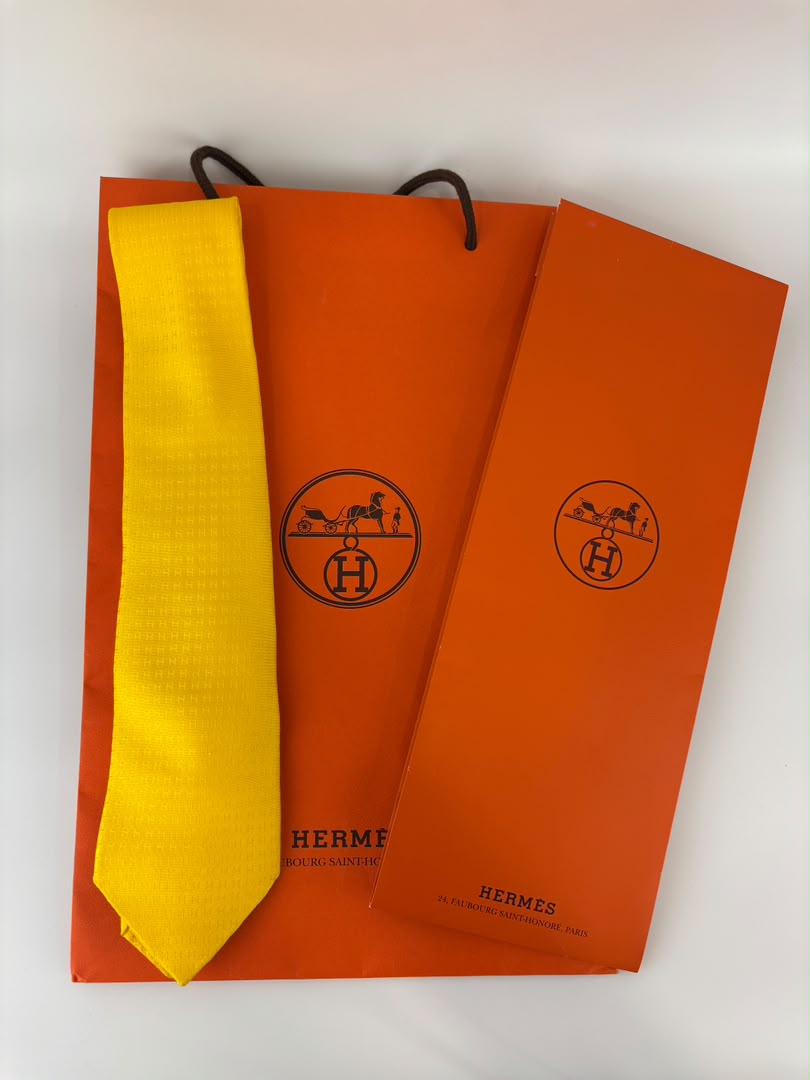 Faconnee H Silk Tie Yellow