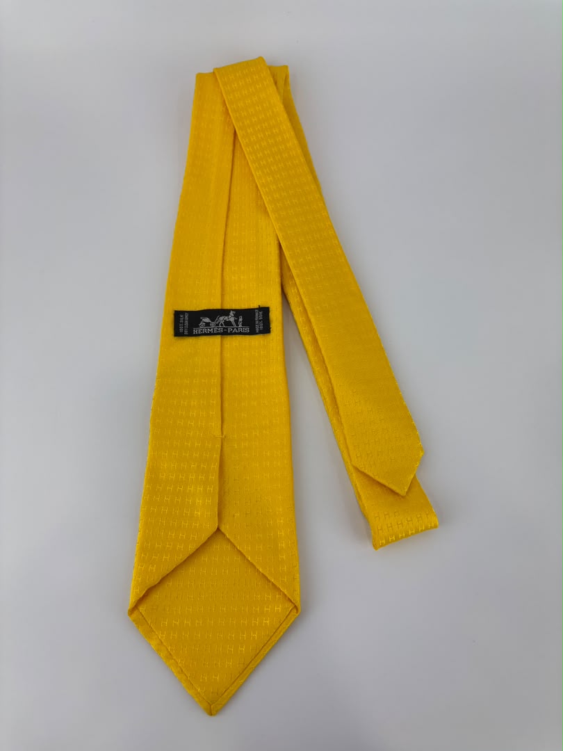 Faconnee H Silk Tie Yellow