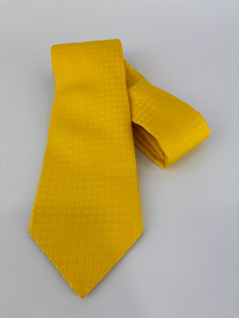 Faconnee H Silk Tie Yellow