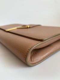 Y-Ligne Clutch in Nude Beige Leather GHW