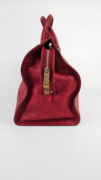 Red Leather Large Cabas Chyc Bag
