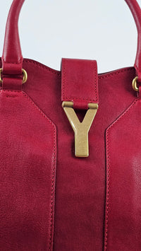Red Leather Large Cabas Chyc Bag