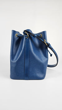 Blue Epi Petit Noe Bucket Bag