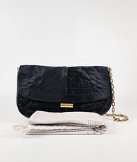 Black Pony Hair Arad Clutch Bag