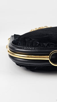 Black Pony Hair Arad Clutch Bag