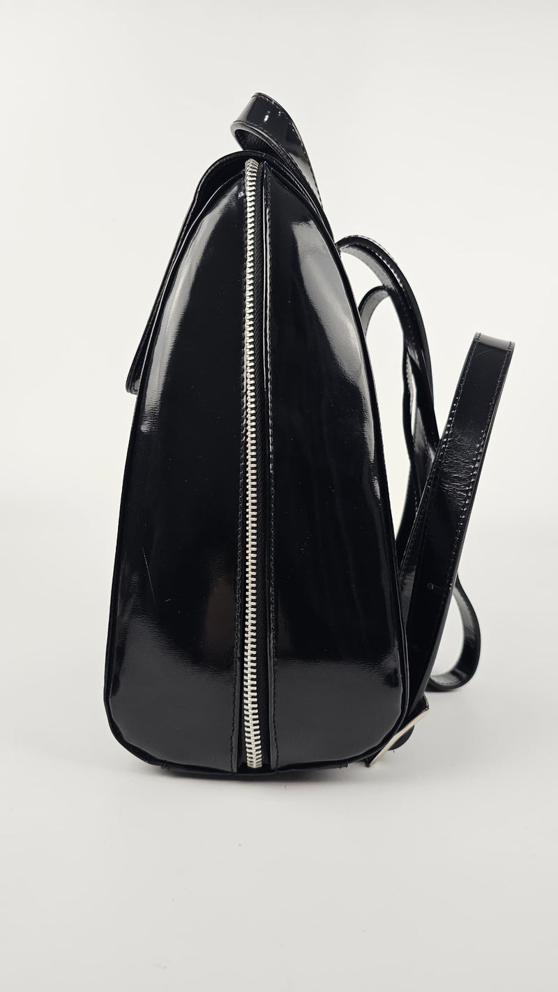 Vintage Panthere Black Patent Leather Backpack&nbsp;