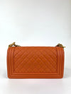 Boy Quilted Calfskin Old Medium Orange GHW