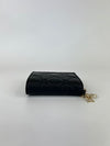 Black Cannage Lambskin Mini Lady Dior Gardenia Wallet