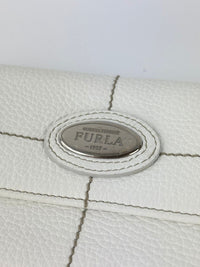 White Leather Long Flap Wallet