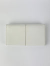 White Leather Long Flap Wallet