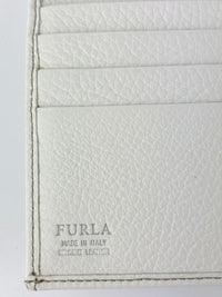 White Leather Long Flap Wallet