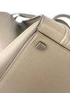 Taupe Pebbled Calfskin Leather Medium Phantom Luggage Tote Bag