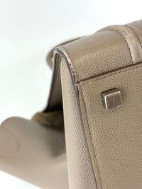 Taupe Pebbled Calfskin Leather Medium Phantom Luggage Tote Bag