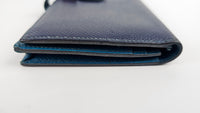 Bearn Bicolor Wallet Soufflet Epsom Bleu Nuit / Turquoise PHW