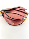 Mallow Rose Python Mini Saddle Bag