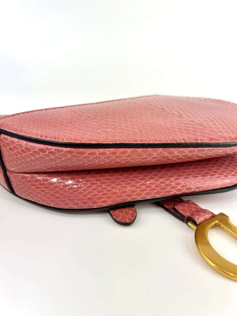 Mallow Rose Python Mini Saddle Bag