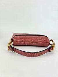 Mallow Rose Python Mini Saddle Bag