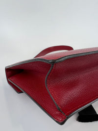 Red Leather Osiride Future Top Handle Bag