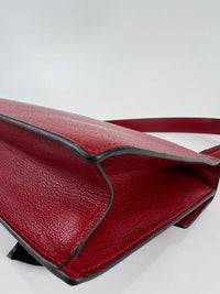 Red Leather Osiride Future Top Handle Bag