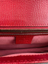 Red Leather Osiride Future Top Handle Bag