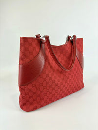 GG Canvas Red Tote