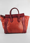 Red Python Mini Luggage Tote