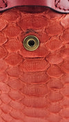 Red Python Mini Luggage Tote