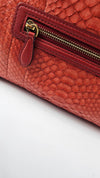 Red Python Mini Luggage Tote