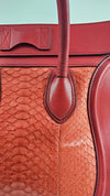 Red Python Mini Luggage Tote