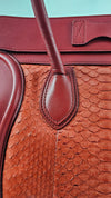 Red Python Mini Luggage Tote