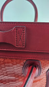 Red Python Mini Luggage Tote