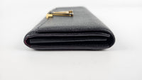 Black Taurillon Leather Capucines Wallet