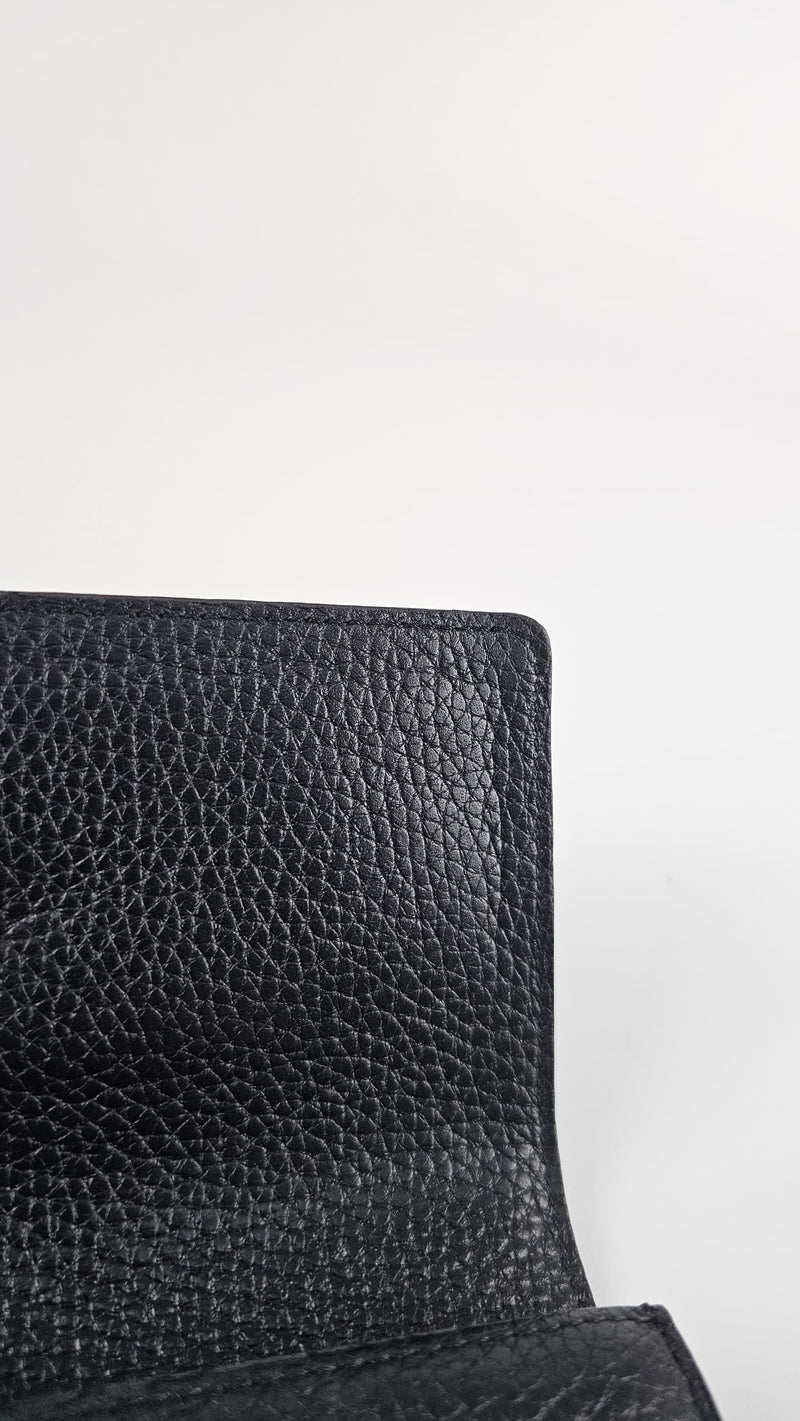 Black Taurillon Leather Capucines Wallet