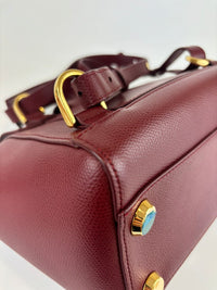 Mini Maestra Pebbled Leather Bag in Spice