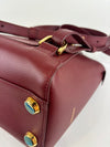 Mini Maestra Pebbled Leather Bag in Spice