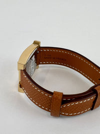 Heure 25mm H Watch in Gold Chestnut Strap GHW