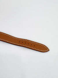 Heure 25mm H Watch in Gold Chestnut Strap GHW