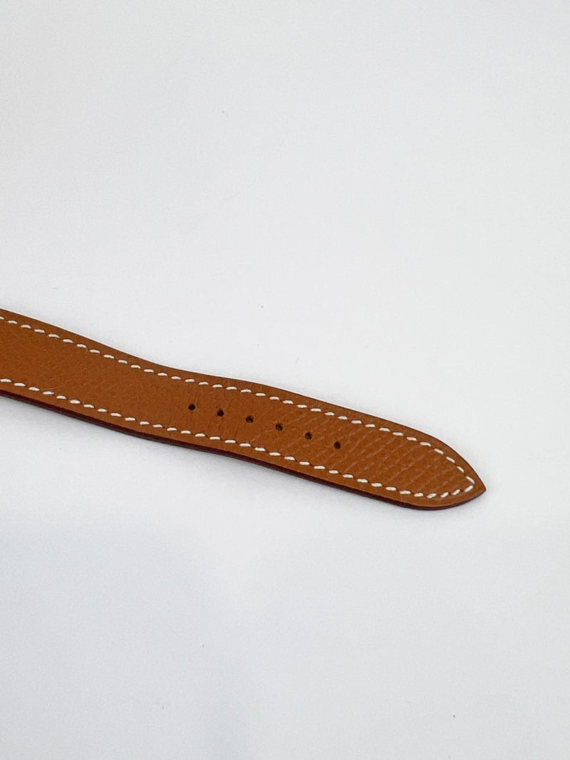 Heure 25mm H Watch in Gold Chestnut Strap GHW