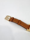 Heure 25mm H Watch in Gold Chestnut Strap GHW