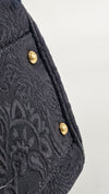 Miss Sicily Black Brocade Fabric Bag