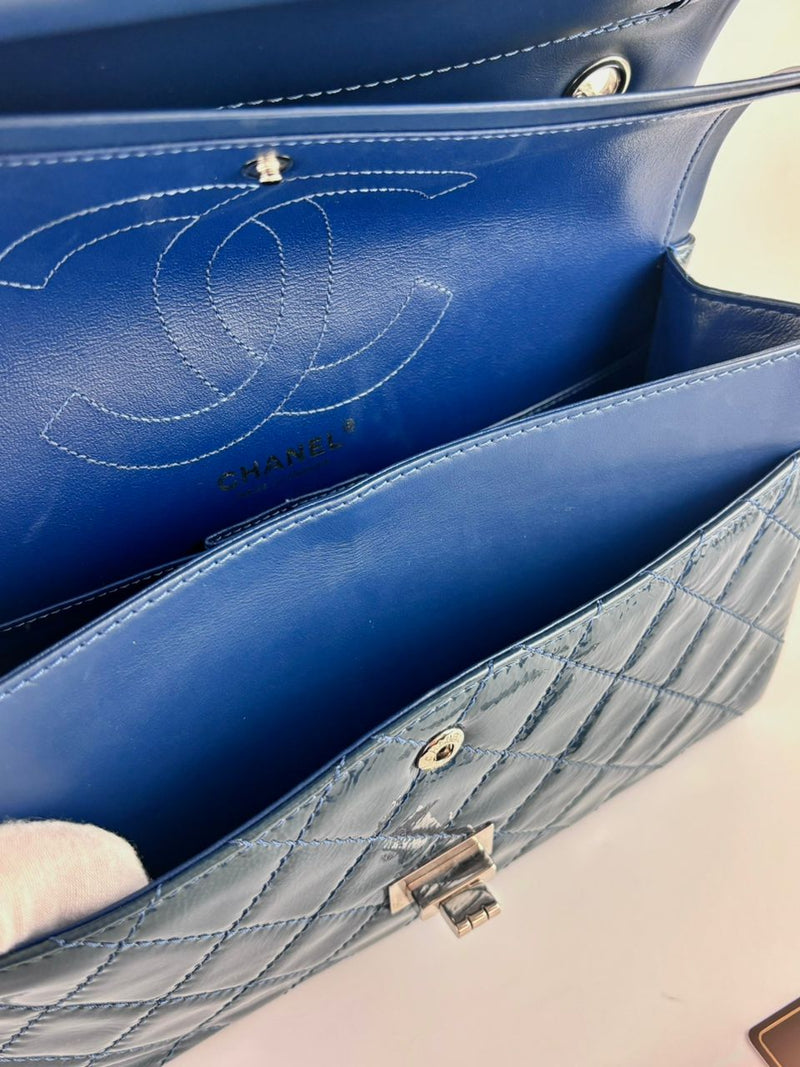 Large Reissue 2.55 226 Blue Patent Leather Flap Bag