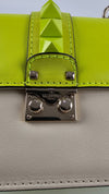 Rockstud Small Glam Lock Bag in Fluo