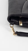 Nero Lambskin Leather Bow Flap Wristlet